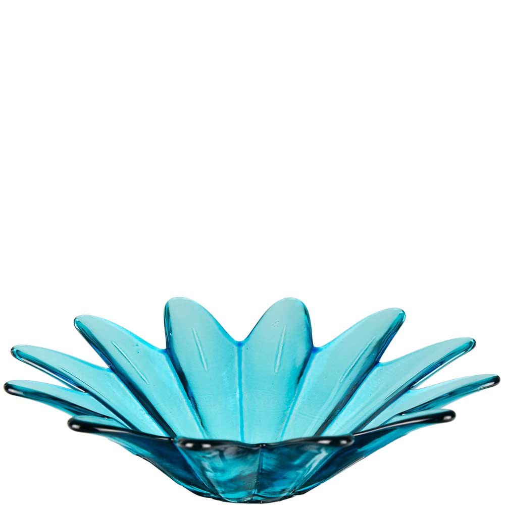Petite Daisy Recycled Glass Bowl - Aqua