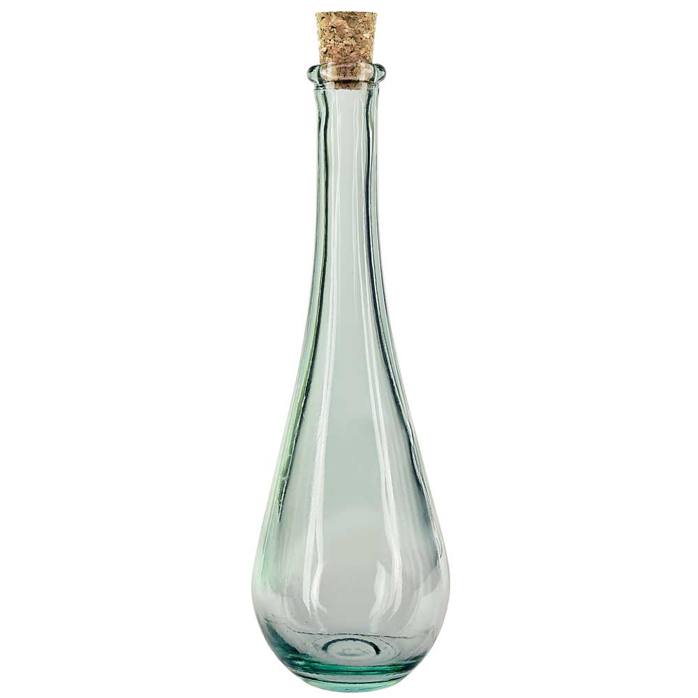 11.8 oz Drop Recycled Glass Bottle with Cork