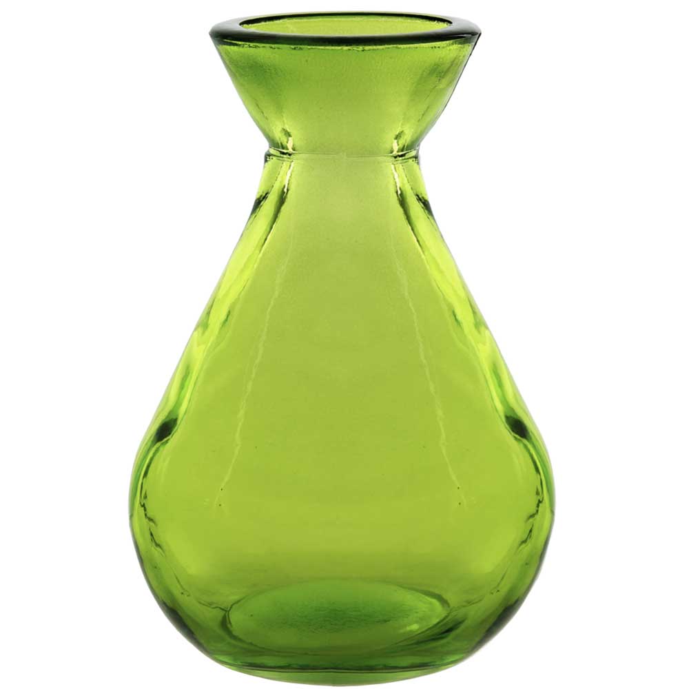 4" Teardrop Glass Vase - Lime
