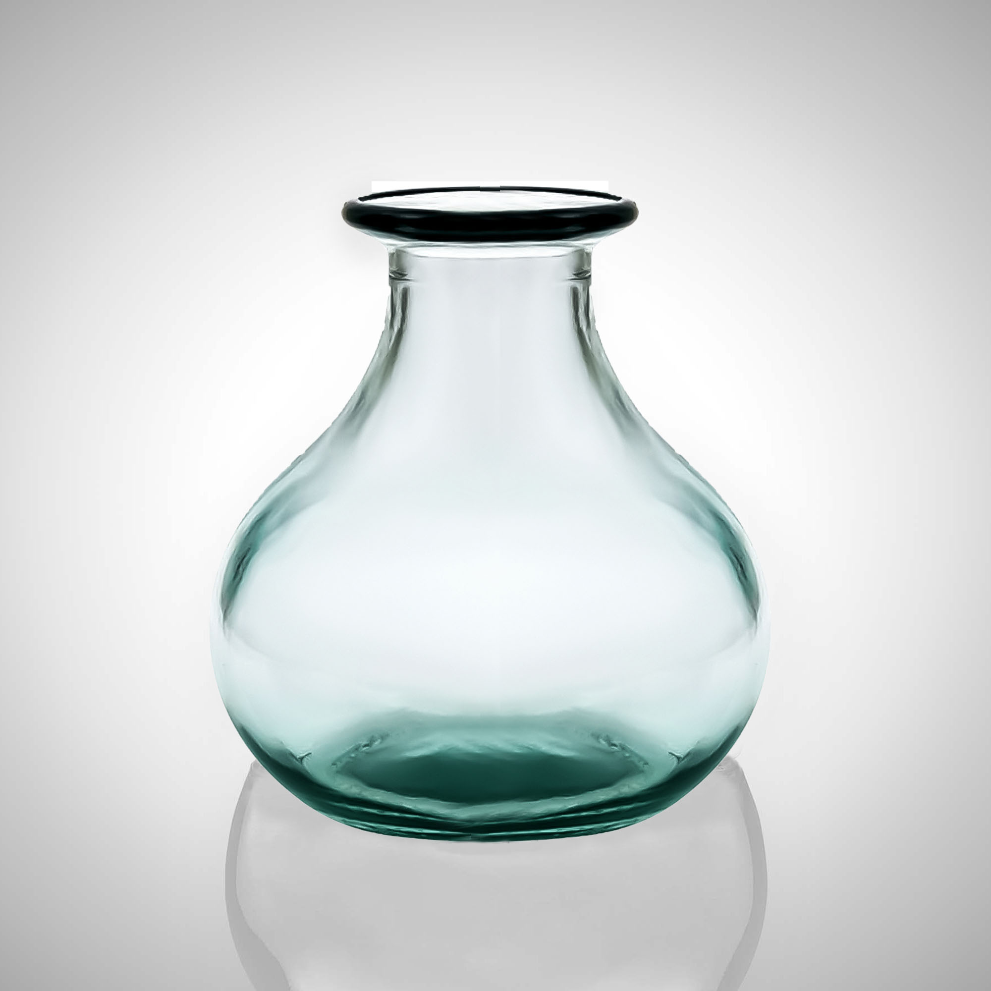 8" Gourde Glass Vase - Clear