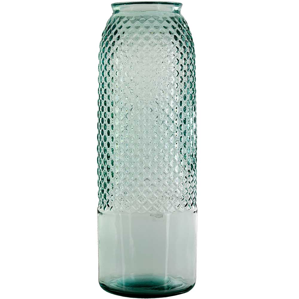 18" Diamond Recycled Glass Container