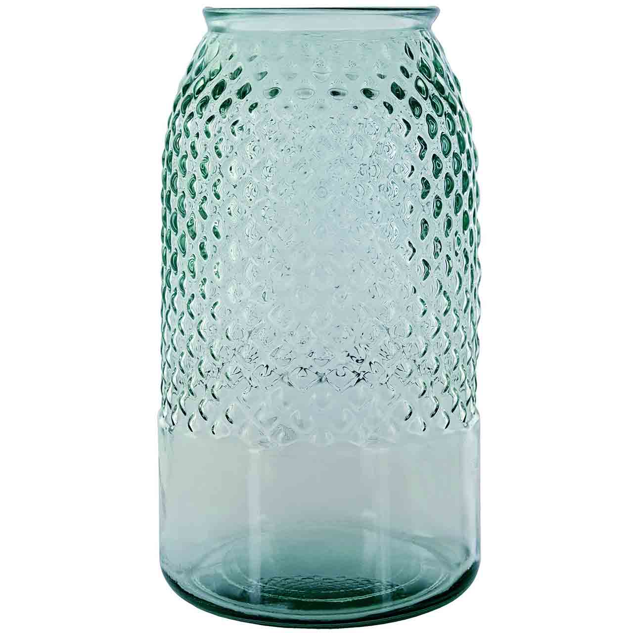 11" Diamond Recycled Glass Container