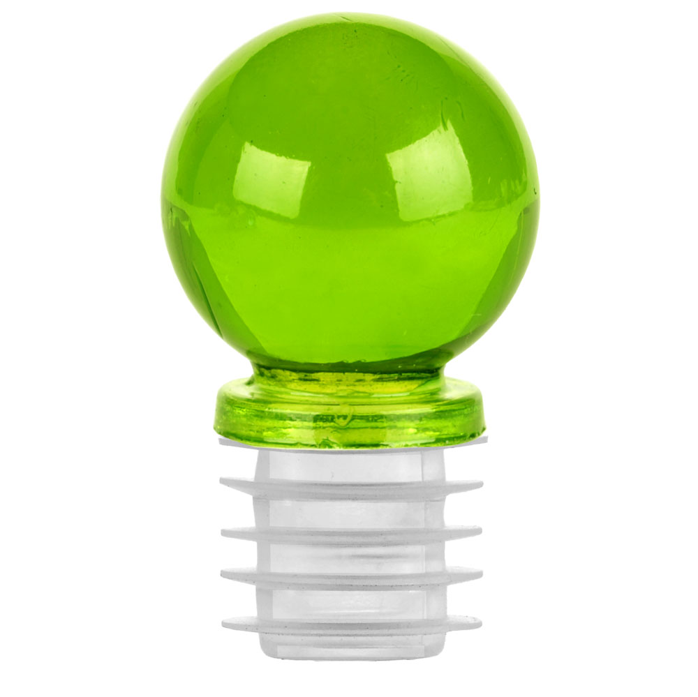 1 1/4" Ball Glass Top Closure for 3/4" Opening - Lime