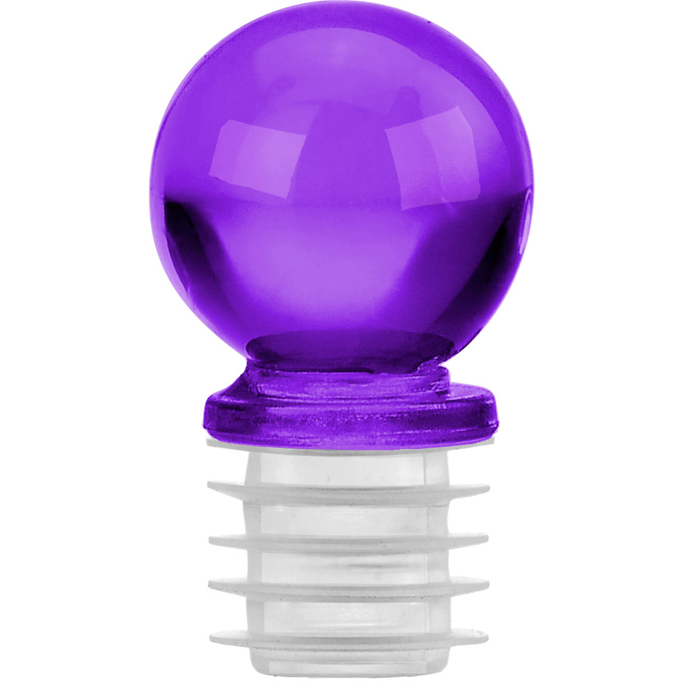1 1/4" Ball Glass Top Closure for 3/4" Opening - Violet