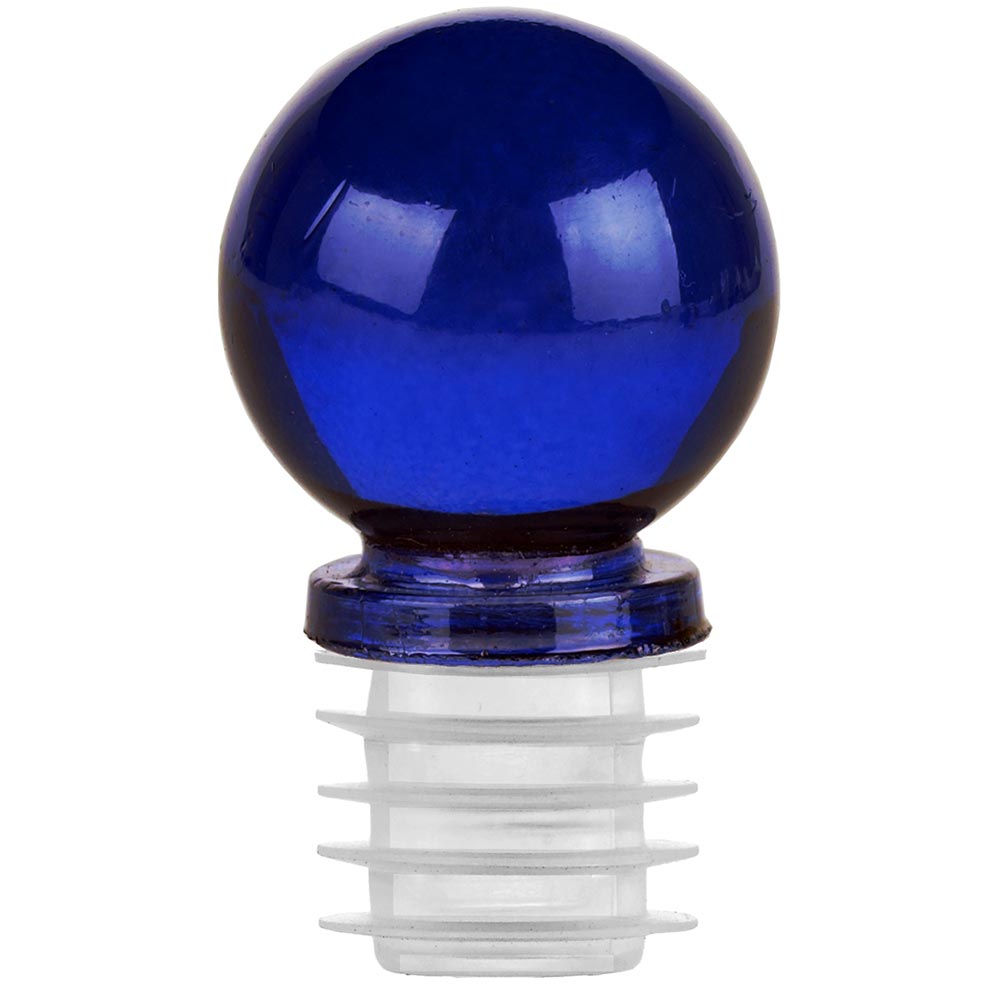 1 1/4" Ball Glass Top Closure for 3/4" Opening - Cobalt Blue