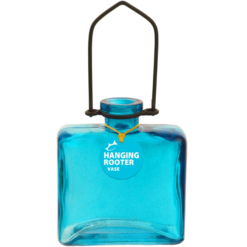 Hanging Matic Recycled Glass Rooting Vase - Aqua