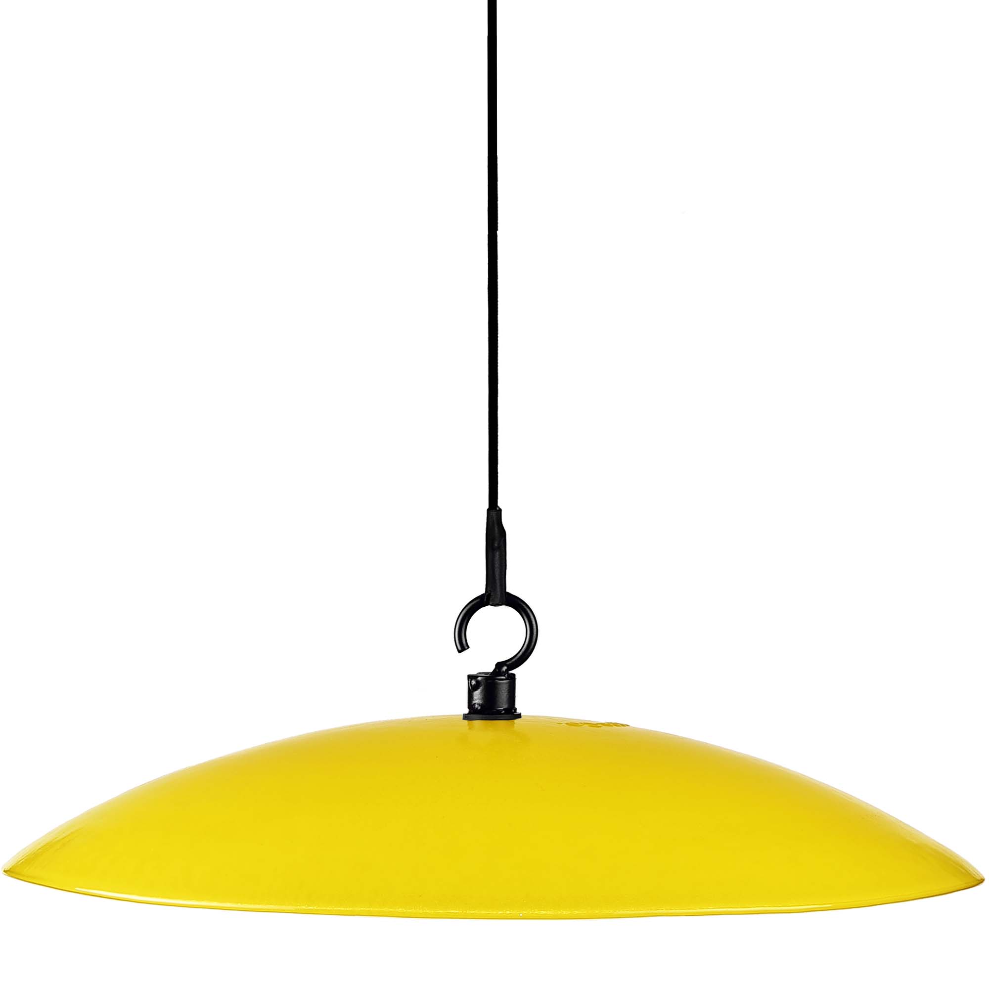 Mosaic Birds Glass Baffle Dome Solid Yellow