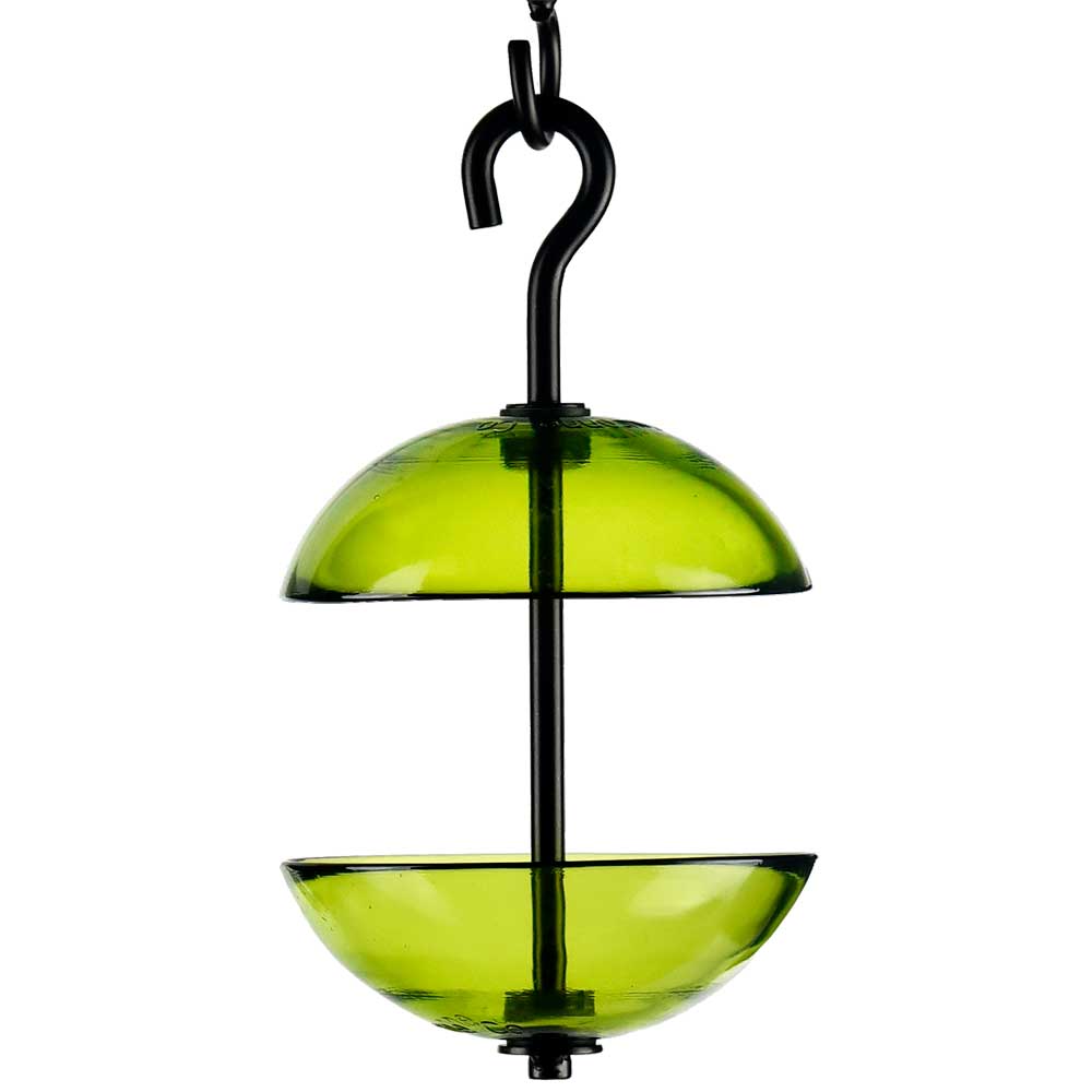 Mosaic Birds Double Hanging Poppy Feeder Lime